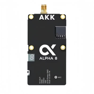 AKK 8W VTX Alpha8 Draadloze Videozender 80CH 5.8G 8W 5W 3W 1W Vermogen Ondersteuning Smart Audio